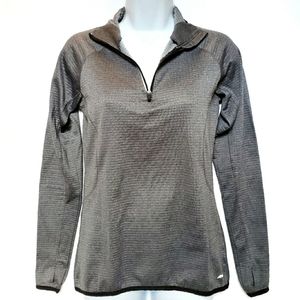 Avia 1/4 Zip Pullover Active Top Gray Extra Small